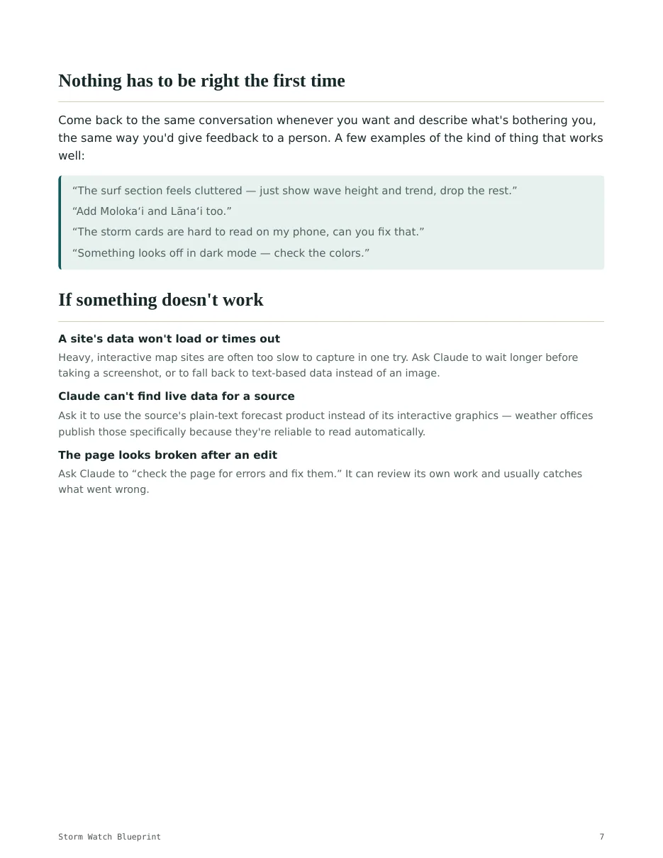 Storm Watch guide page 7